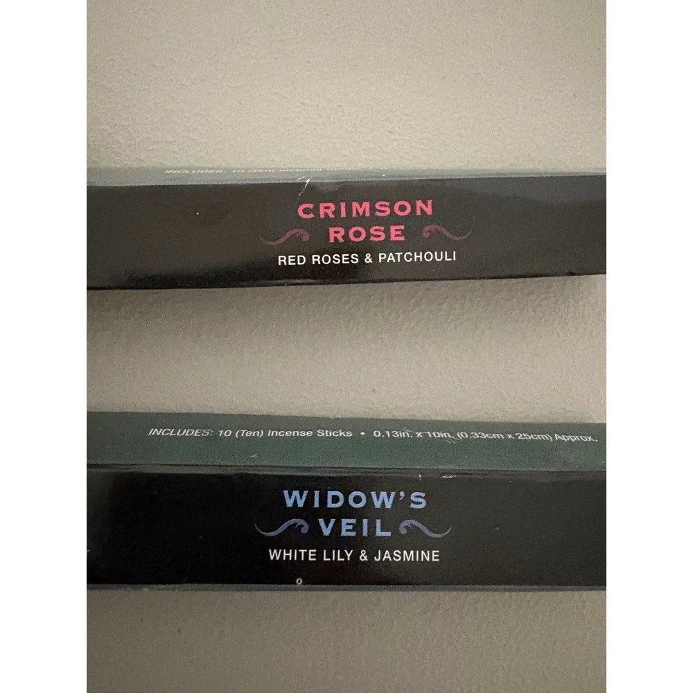 Wraith Spirited Intense Sticks Crimson Rose and Widow's‎ Veil Incense Set of 2